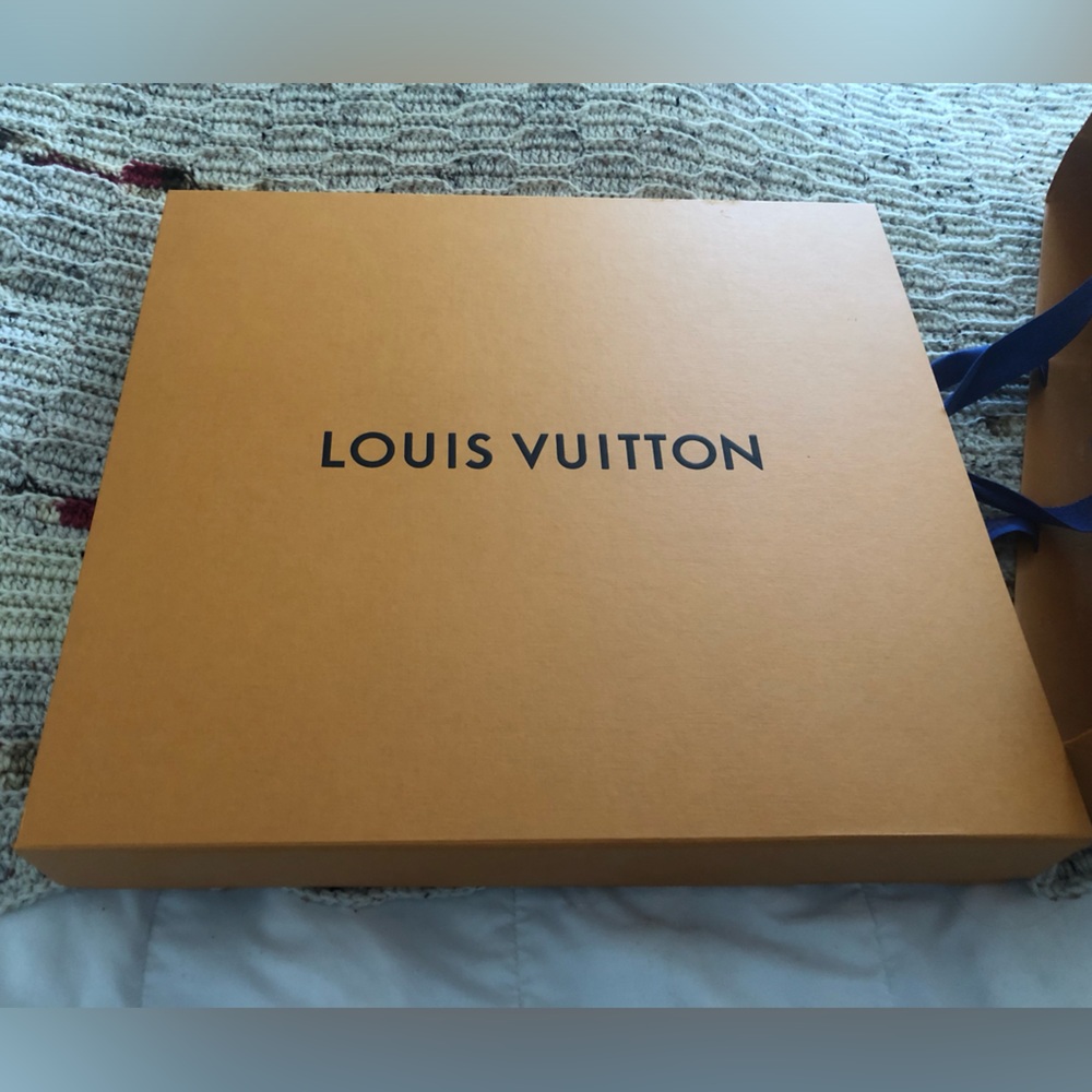 Authentic Louis Vuitton Purse Box, ribbon, and bag.